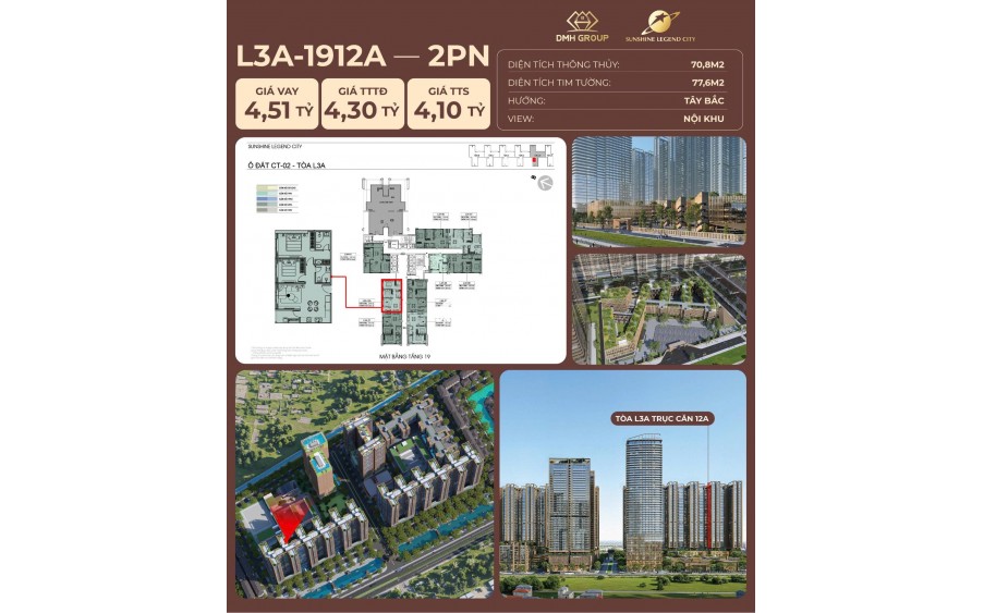 CHỈ VỚI 2.46 TỶ/CĂN 1N GÓC DUY NHẤT TÒA L3 VIEW NỘI KHU
